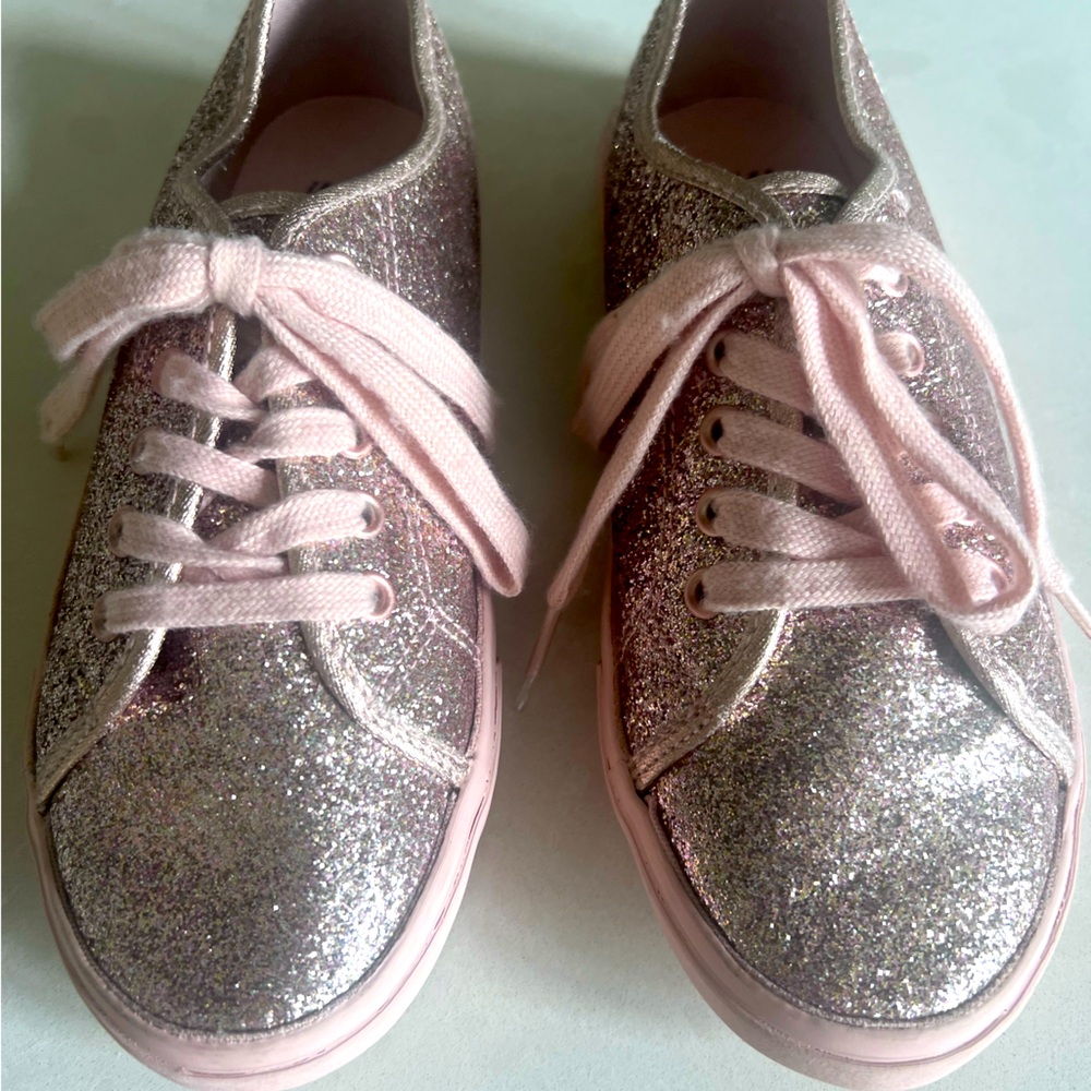 H&M girls pink glitter sneakers